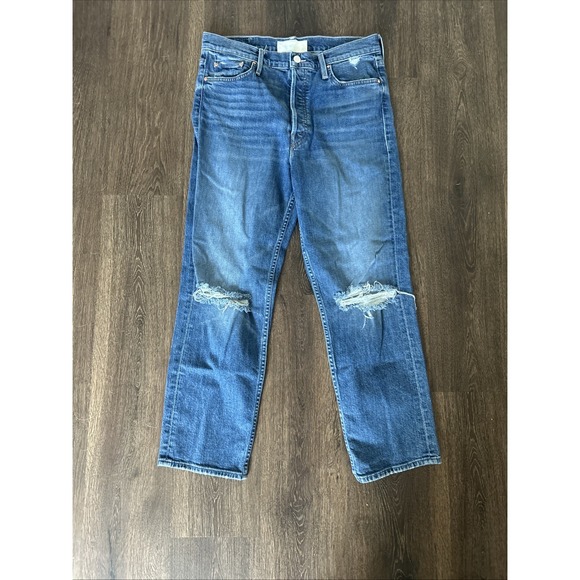 Mother Superior Jeans The Tomcat Playing With Scissors Sz 32 Med Blue Distressed - Picture 3 of 12